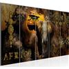 Runa Art Murali XXL Africa Carta Geografica 200 x 80 cm Marrone 5 Pezzi - Made in Germany - 022655b