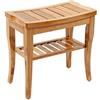 SogesHome KS-HSJ-04-SH - Sgabello da bagno antiscivolo, impermeabile, 2 piani, 47,5 x 26 x 44,5 cm