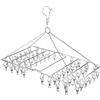 WudTus 46 Clips Sock Dryer Folding Stainless Steel Space-Saving Drying Rack for Sock, Underwear, Baby Clothes and Small Laundry Items