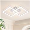 ZMH Lampada da soffitto LED per corridoio - Lampadas da corridoio Design moderno Bianco naturale 4000K Lampada da camera da letto 47CM Quadrata Lampadas da cucina per camera da letto Soggiorno