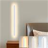 ZTWLEED Applique da Parete Interno,22W LED Lampada da Parete 3000K/4000K/6000K,Applique da parete Moderno Lunga per Soggiorno Camera da Letto Scala Corridoi Bianco 60CM 110-240V