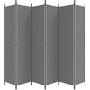 Homgoday Divisorio a 6 Pannelli Antracite 300x220 cm Tessuto, Privacy Divisorio per Ambienti, Pieghevoli Paravento da Interno Separé Divisorio Pannelli Divisori Decorativi per Interni Casa Ufficio