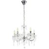 lux.pro Lampadario a 5 Bracci con Cristalli Artificiali Lampada da Soffitto a 5 Fonti Luce Struttura Trasparente