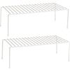 Lonian Organizer per credenza da cucina, per casa e cucina, in metallo, per mobili da cucina, piani di lavoro, dispense, cibo e utensili, bianco (confezione da 2)