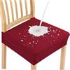 ZRCYXDW Elasticizzat Coprisedia Senza Schienale, Impermeabile Coprisedie Per Sedia Rimovibile Coprisedili Per Sedie Con Fondo Elasticizzato Coprisedia Coprisedili Da Pranzo-vino rosso-4 Pezzo