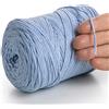 MeriWoolArt® Corda di Cotone per Macramé da 2 mm x 250 m, Riciclata, Ideale per Creare Appendi Piante, Gioielli, e Borse all'Uncinetto