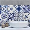 RE-COVERTILES - Adesivi Piastrelle Cucina Bagno Mattonelle adesive in PVC Impermeabili Antigraffio Stickers Decorazione Parete Cementine Peel and Stick - Modello 36 pz 10x10 cm PS00126 Made in Italy