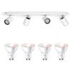 WiZ Kosipo Lampada faretti da soffitto (Bianco) - Luce bianca e colorata - Faretto da soffitto 4 punti luce - GU10 - Controllabile tramite WiFi