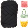 uyeoco Filato Gigante 250g Cotone Grosso Tubolare a Mano Gomitolo di Filato Chunky Yarn per Borse Coperte Cestini Nidi di Animali Domestici Artigianato Fai-da-Te(O2,2 roll(1000g))