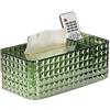 Glomora Porta Fazzoletti Texture Rhombus - Copri Scatola Rettangolare Trasparente per Fazzoletti(Verde)
