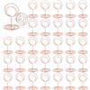 MisFun 30 Pezzi Segnaposto Matrimonio, Porta Foto, Titolari di Carta Numero di Tabella, Memo Clip, Portafoto Supporto, per Ristoranti, Foto, Riunioni di Feste, Matrimonio, Compleanno(Girare Oro Rosa)