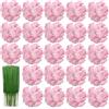 HinyoCo 28 Pz Ortensie Artificiali con steli, Ortensia di Seta Fiori Finti per Matrimonio Home Office Party Café Decorazione, centrotavola, composizioni Floreali (Rosa scuro)