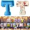 Yanmucy Stampi in silicone 3D alfabeto grande a forma di lettera epossidica per resina tampi fai da te in resina per lettere di cioccolato per compleanno matrimonio festa di Natale decorazioni artigianali