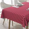 Home Direct Tovaglia Cerata in PVC, Lavabile, Copritavolo, a Pois, Rosso, 100 cm X 140 cm,