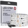 BTF-LIGHTING WS2811 IC=RGB IC Indirizzabile Dream Color Striscia LED 5M 30LED/m 10Pixel/m 150LED 50pixel Impermeabile Bianco PCB Flessibile DC12V Effetto Inseguimento per la Decorazione Casa