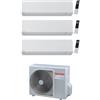 Toshiba SHORAI EDGE WHITE R32 Climatizzatore a parete trial split inverter Wi-Fi bianco - unità esterna 5.2 kW unità interne 12000+9000+7000 BTU