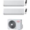 Toshiba SHORAI EDGE WHITE R32 Climatizzatore a parete dual split inverter Wi-Fi bianco - unità esterna 4 kW unità interne 9000+9000 BTU