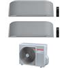 Toshiba HAORI R32 Climatizzatore a parete dual split inverter Wi-Fi light grey - unità esterna 5.2 kW unità interne 13000+13000 BTU