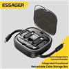 Essager 60W ricarica rapida USB A/C a TypeC Micro cavo Lightning Mini scatola di immagazzinaggio da viaggio multifunzionale con set di pin di supporto per telefono