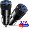 NONE Caricabatteria da auto USB da 66 W Ricarica rapida 3.0 Adattatore per telefono a ricarica rapida USB tipo C per tablet laptop Iphone