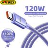 NNBILI 120W 6A Ricarica rapida USB Tipo C Cavo di ricarica rapida per Samsung S23 Xiaomi 14 Huawei Telefono Cavo di ricarica rapida Cavi dati