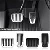 NONE Per Tesla Model Y 3 Highland Aggiornamento Pedale Pad Copertura Antiscivolo Acceleratore Freno Resto Prestazioni Tappetini In Alluminio Accessori