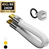 OllyMurs NUOVO 40Gbps 8K @ 60Hz PD 240W USB4 Tipo C a C Cavo corto E-Marker Carica dati video 3 in 1 con portachiavi per MacBook Power Bank
