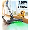 OMESER Aspirapolvere Senza Fili 45000PA ad Alta Aspirazione, Verticale con Schermo LED Touch per Peli di Animali Domestici, Tappeti e Pavimenti
