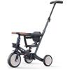 newyoo TR008 Triciclo 5-in-1 per Bambini 1-3 Anni con Maniglione per Genitori, Schienale e Cintura di Sicurezza, Triciclo Convertibile per Bambini e Bambine, Grigio Scuro