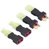 FLY RC 2 Pezzi Adattatore Deans T Plug Maschio a Piccolo Mini Tamiya Connettore Femmina e 2 Pezzi Adattatore Deans T Plug Femmina a Piccolo Mini Tamiya Connettore Maschio