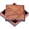 LOGOPLAY Tangram 'Quadrat' - Gioco di carte - Gioco di pensiero - Giochi di pazienza - Gioco di logica in legno