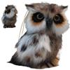 Protoence Peluche Gufo - Animali di Peluche - Design Occhi Vivaci con Anello Bambola Decorazione Porta Parete per Feste Halloween