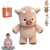 HItianya Peluche Che Corre Adorabile Pupazzo Che Respira E Cammina, Morbido Mucca Peluche E Peluche Cinghiale Per Alleviare Lo Stress, Regalo Perfetto Per Bambini E Adulti (C, 45cm)