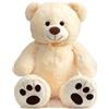BEJOY orsacchiotto di peluche da 90 cm con zampe, peluche di grandi dimensioni, fidanzate e bambini, colore beige