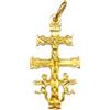 Sebaoth Croce di Caravaca in oro 18 carati con angeli - Fabbricata e benedetta in Caravaca - , misure assortite e oro giallo, cod. AG