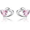 GemKing SCE090 Matching Hearts S925 Sterling Silver Earring