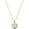 JOYELLE Collana Donna Cuore in Argento 925 placcato Oro 18Kt - Collana Ciondolo Cuore con Cubic Zirconia - Gioielli Made in Italy - Idea Regalo Compleanni, Anniversari, Festa Donna, Festa Mamma