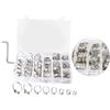 WOONEKY Set Di Pinze Per Fascette Stringitubo in Acciaio Inossidabile Assortite 80 Pezzi Per Uso Domestico Automobilistico Nautico E Industriale