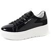QUEEN HELENA Sneakers Platform Scarpe da Ginnastica con Strass Donna X31-5 (X33-12 Bianco e Argento, Sistema Taglie Calzature EU, Adulto, Donna, Numero, Media, 37)