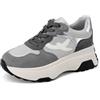 QUEEN HELENA Sneakers Platform Scarpe da Ginnastica Casual Donna X30-21 (X33-25 Grigio, Sistema Taglie Calzature EU, Adulto, Donna, Numero, Media, 35)