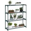 EasyComfort Scaffale Porta Piante a 4 Livelli da Esterno e Interno in Acciaio, 89x28x107cm, Verde