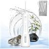 SYNHOPE Idropulsore Dentale Portatile,6 Modalità Senza Fili Professionale Irrigatore Orale,IPX7 Impermeabile,Ricarica USB,Adatto a viaggio e a casa Idropulsore per la cura e la pulizia del cavo orale