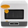 udneondhe Mini lavastoviglie da tavolo, mini lavastoviglie con 3 programmi per 4-6 coperti, con braccio spray a 360°, touch control e display LED, asciugatura ad aria calda, per cucine di casa, appartamenti