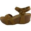 BioNatura sandali estivi donna fondo gomma e zeppa in sughero. Comode e leggere. Pelle beige tortora