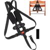 Your Day Mate Sistema di imbracatura a 5 punti per seggiolone, 1 Set, compatibile con Hauck, Stokke Tripp Trapp, Roba, in Nero, imbracatura per seggiolone con 2 cuscinetti per imbracatura e 1 clip per il petto