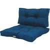 deco arts Cuscini per Salotto da Giardino - Cuscini per Esterno - 60x60 cm - Cuscino di Ricambio per Poltrona, Panca e Sedia da Esterno - Impermeabile, Confortevole e Trapuntato - Blu Petrolio