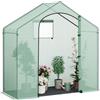 WOLTU Serra da Giardino con Porte Avvolgibili, Serra da Balcone con Base in tessuto PE Nero, Telo in Rete PE 140 g/m², per Piante Idrorepellente, 4 Picchetti, 200x80x200 cm, Verde