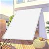 IUCUHE Bianco Vela Ombreggiante,1.2x2.4M/120x240cm Impermeabile Tenda da Sole per Esterno,Tenda a Vela Impermeabile,per Esterni Pergola Piante Da Patio Serra Auto Piscina,con Occhiellato,Rettangolare
