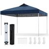 COSTWAY Gazebo Pop-up da 295 x 295 cm, Gazebo da Giardino Impermeabile con Blocco Centrale, Borsa da Trasporto Portatile, Corde Antivento, Picchetti, Tenda Regolabile in Altezza per Feste (Blu Scuro)