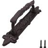 ZONADAH Maniglia per porta in ghisa, 24cm, resistente, stile vintage, porta in legno, maniglia per passaggio, casa, corridoio, armadio, cancello da giardino, capannoni, ante dell'armadio